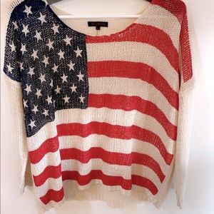 Miracle City flag print sweater